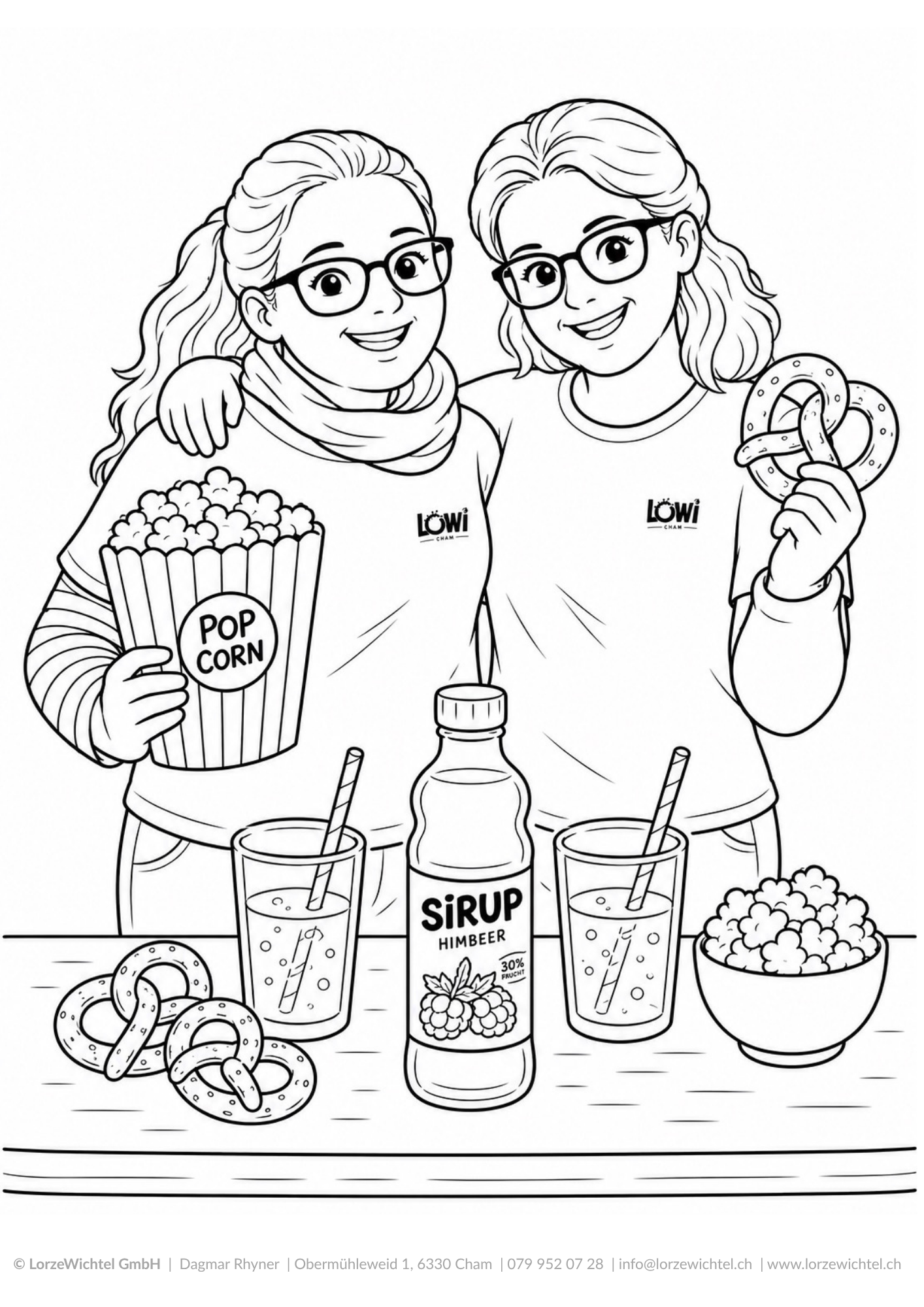 Dagmar und Angi Ausmalbild