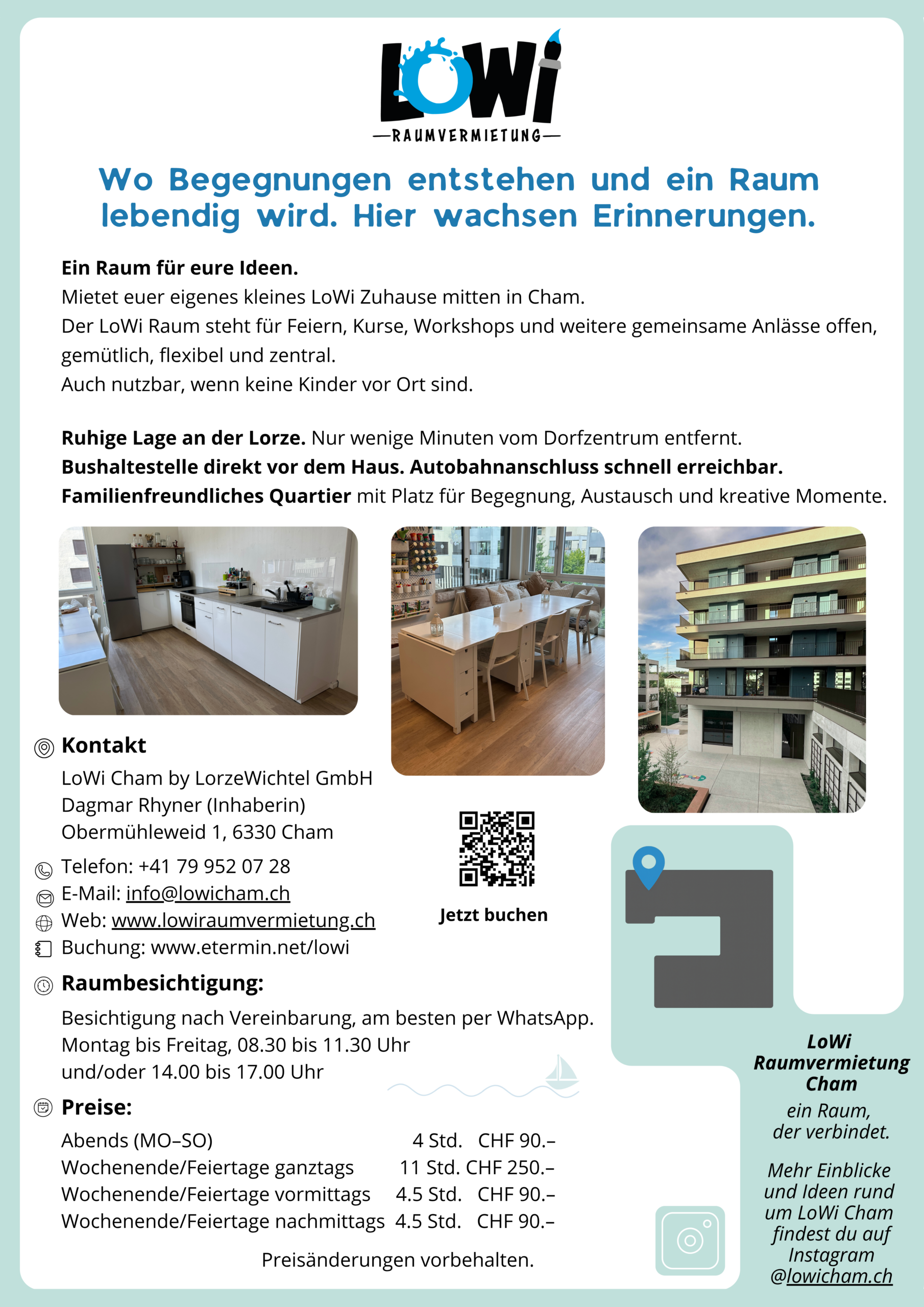 Flyer LoWi Raumvermietung